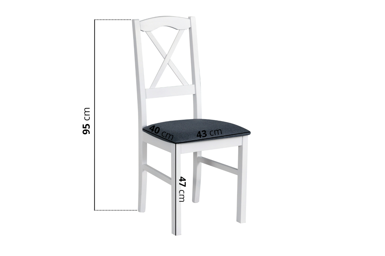 Stuhl NILO 11 weiß / 32B