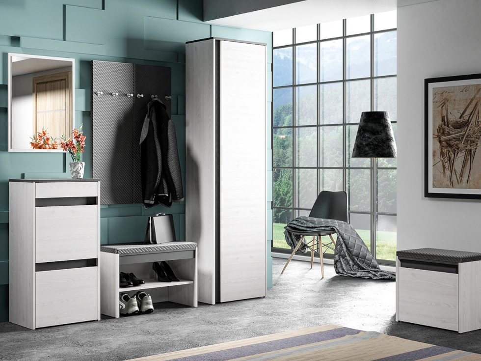 haga Kleiderschrank 1 Schneekiefer anthrazit