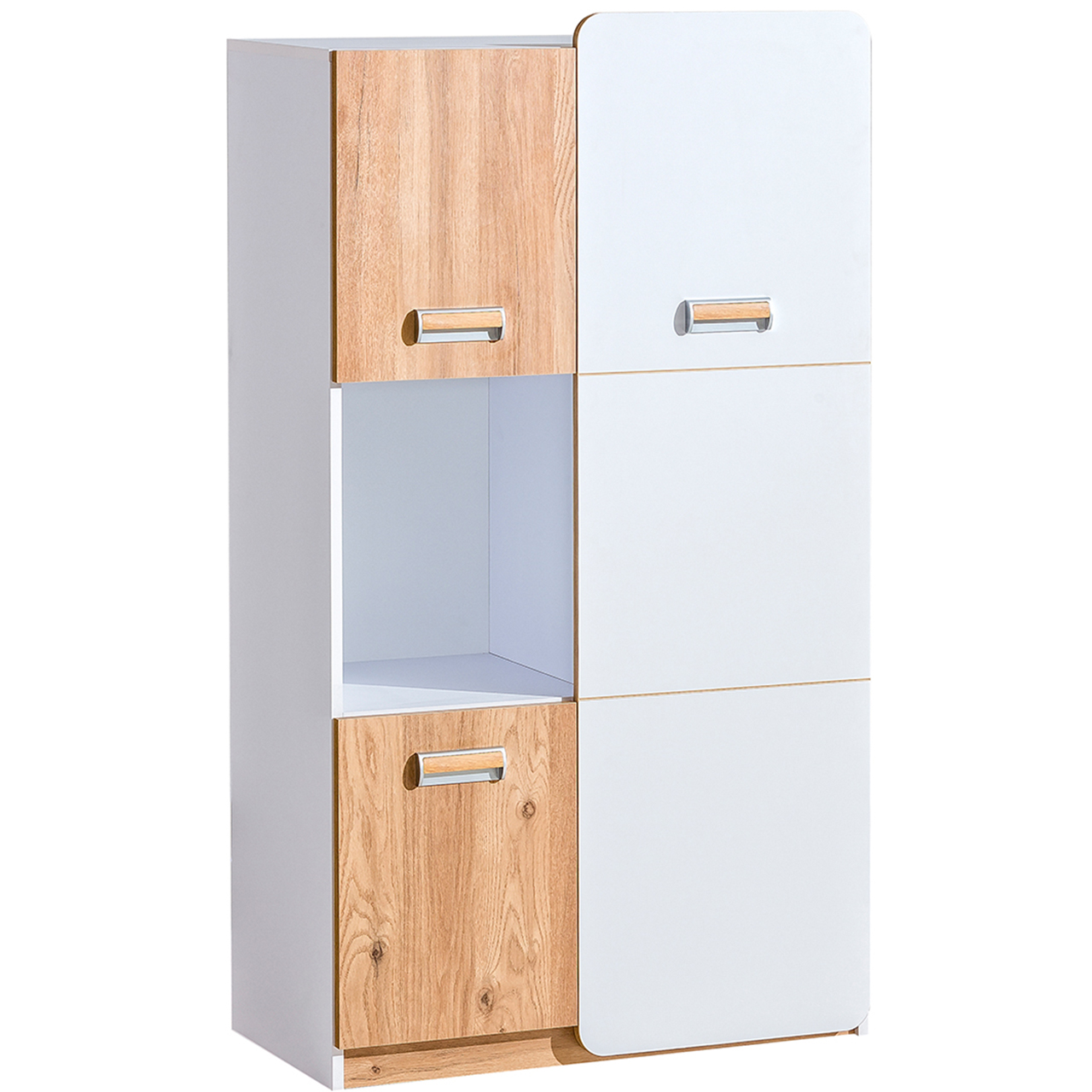 LOREN LR5 Kommode weiß/nash eiche