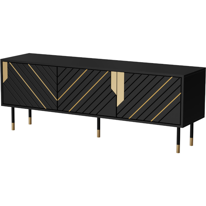 Fuji 150 3D-TV-Schrank Schwarz Gold