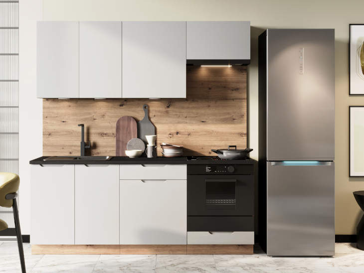 Ellen Küche 1 Artisan Eiche Grau