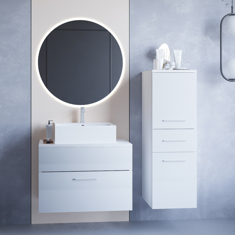 Badezimmer-Busto LED weiß glänzend