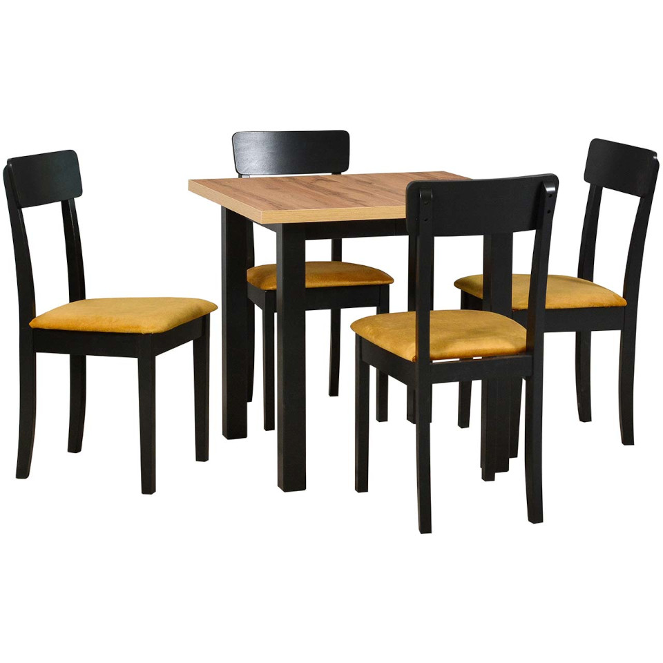 ds6 wotan Tisch Laminat schwarz dk44 Stühle