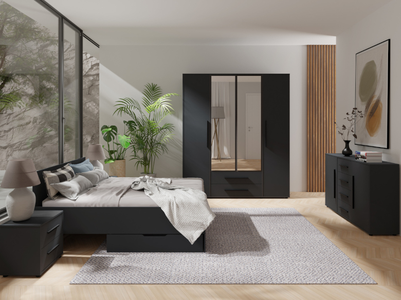 Maxis 1-Zimmer-Wohnung, schwarz