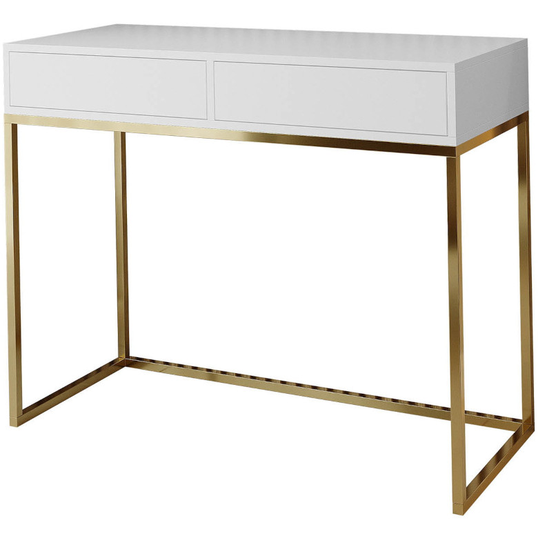 Alicante Schminktisch 100 Gold Weiß