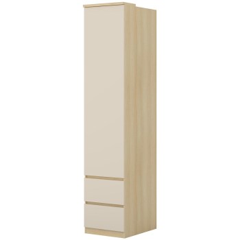 Bücherregal mit schubladen LERRA 95 Lindberg Eiche / Sandbeige